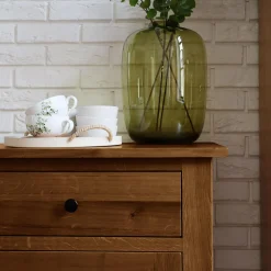 Komody|inny Komoda lite drewno z 3 szufladami STELLA dąb rustykalny