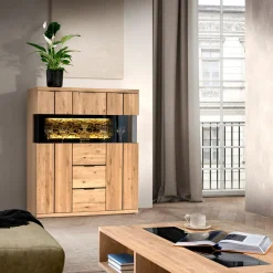 inny Komoda loftowa wysoka z oświetleniem NAPOLI