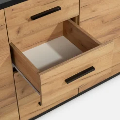 Exline Komoda MALI 2D4S dąb craft/czarny