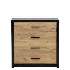 Exline Komoda MALI 4S dąb craft/czarny