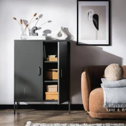 Komody|inny Komoda metalowa BLISFUL czarna