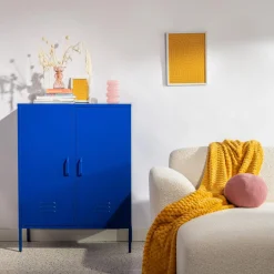 Komody|inny Komoda metalowa BLISFUL ultramaryna