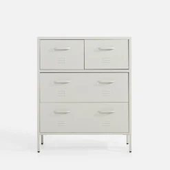 Dzieci inny Komoda metalowa z szufladami BLEIZ jasnoszara