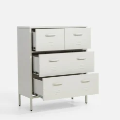 Dzieci inny Komoda metalowa z szufladami BLEIZ jasnoszara