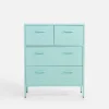 Komody|inny Komoda metalowa z szufladami BLEIZ turkusowa