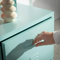 Komody|inny Komoda metalowa z szufladami BLEIZ turkusowa