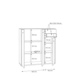 FORTE Komoda niska TEMPRA 2 3D2S dąb artisan