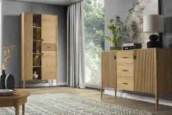 Komoda ryflowana na wysokich nóżkach NAVARRA