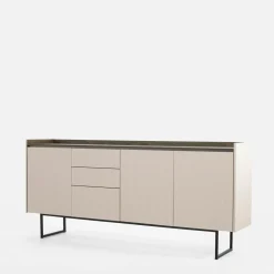 Komody|LENART Komoda ryflowana z oświetleniem LAGO 192 cm