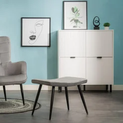 Komody| Komoda ryflowana z szafkami WAVE