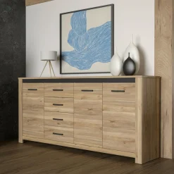 FORTE Komoda szeroka z 4 szufladami SAN CAYETANO