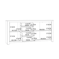 FORTE Komoda szeroka z 4 szufladami SAN CAYETANO