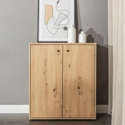 FORTE Komoda TEMPRA 2 niska 2D dąb artisan