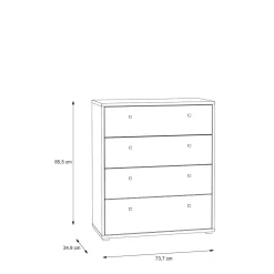 Komody|FORTE Komoda TEMPRA 2 4S dąb artisan