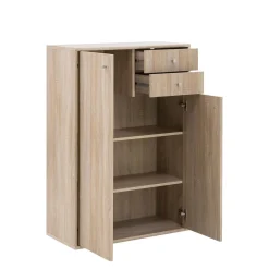 Dzieci FORTE Komoda TEMPRA 2 wysoka 2D2S dąb sonoma