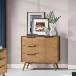 Komody|inny Komoda vintage z 3 szufladami LEO szer. 104,9 cm