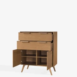 Komody|inny Komoda vintage z 2 szufladami LEO szer. 104,9 cm