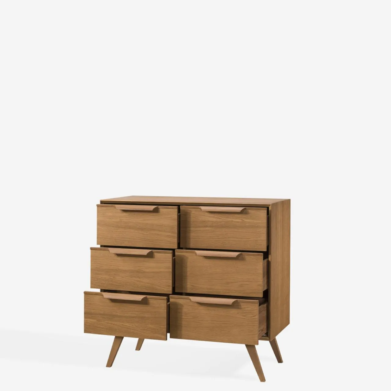 inny Komoda vintage z 6 szufladami LEO szer. 104,9 cm