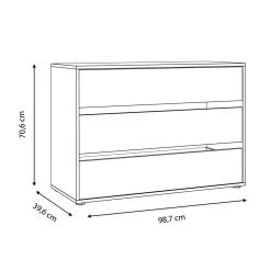 Akcesoria Do Szaf|FORTE Komoda wewnętrzna TWTK24-A06