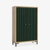 Komody| Komoda wysoka PARII butelkowa zieleń
