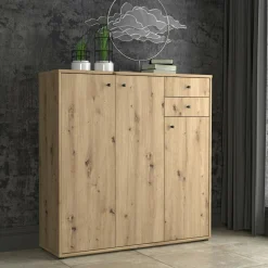 Komody|FORTE Komoda wysoka TEMPRA 2 3D2S dąb artisan