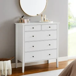 Dzieci inny Komoda z 5 szufladami biała TIXER