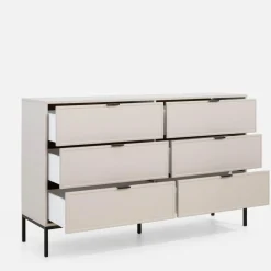 Komody|inny Komoda z 6 szufladami kaszmir CARMEN