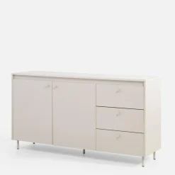 LENART Komoda z 3 szufladami na metalowych nóżkach TORINO kaszmir