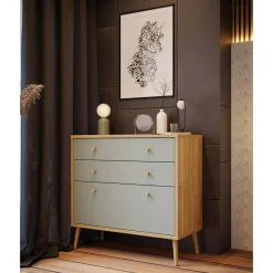 Komody|FORTE Komoda z 3 szufladami WHENUA