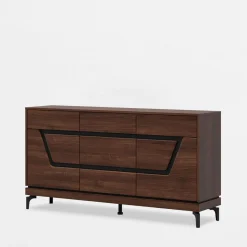 Komody|Furni Home Komoda z czarnym dekorem VERO 163.5 cm