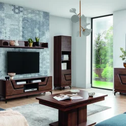 Komody|Furni Home Komoda z czarnym dekorem VERO 163.5 cm