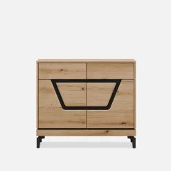 Furni Home Komoda z czarnym dekorem KRIS 98 cm