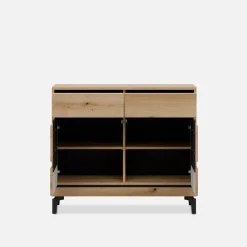 Furni Home Komoda z czarnym dekorem KRIS 98 cm