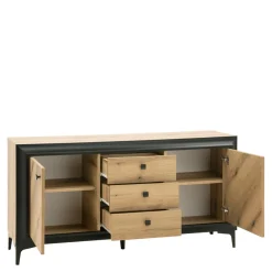 Komody|DiTrendi Komoda z czarnym dekorem FRAME 148,5 cm