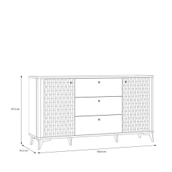 Komody|FORTE Komoda z oświetleniem FORREST HILLS 160,4 cm