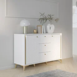 Komody|FORTE Komoda z oświetleniem FORREST HILLS 140,4 cm