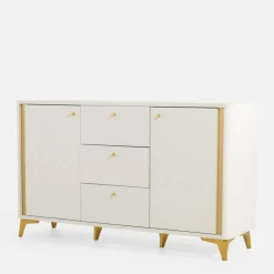 Komody|FORTE Komoda z oświetleniem FORREST HILLS 140,4 cm