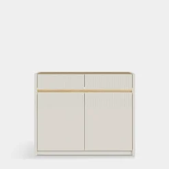 FORTE Komoda z oświetleniem OAK SQUERE 105,3 cm