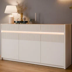 Komody|FORTE Komoda z oświetleniem OAK SQUERE 160 cm