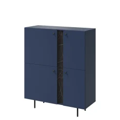 LENART Komoda z półkami granatowa LIV