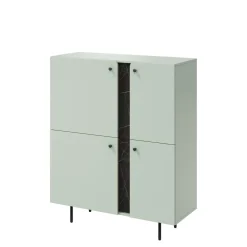 LENART Komoda z półkami szałwiowa LIV