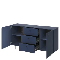 Komody|LENART Komoda z szafkami i szufladami granatowa LIV