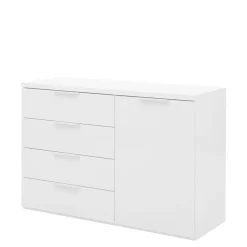 Komoda z szufladami biała MUNDI 120 cm
