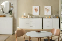 Komody| Komoda z szufladami biała MUNDI 170 cm