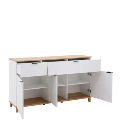 Komody| Komoda z szufladami i ryflowanym frontem PLISSEE 144,8 cm