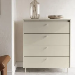 Komody|LENART Komoda z szufladami na metalowych nóżkach TORINO kaszmir