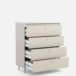 Komody|LENART Komoda z szufladami na metalowych nóżkach TORINO kaszmir