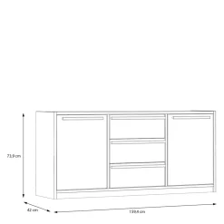 Komody|FORTE Komoda z szufladami S-ROOM
