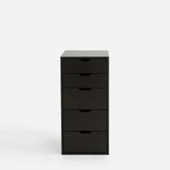 Komody|inny Komoda z szufladami wysoka czarna LYRICE