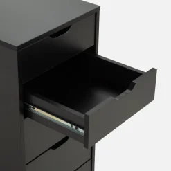 Komody|inny Komoda z szufladami wysoka czarna LYRICE